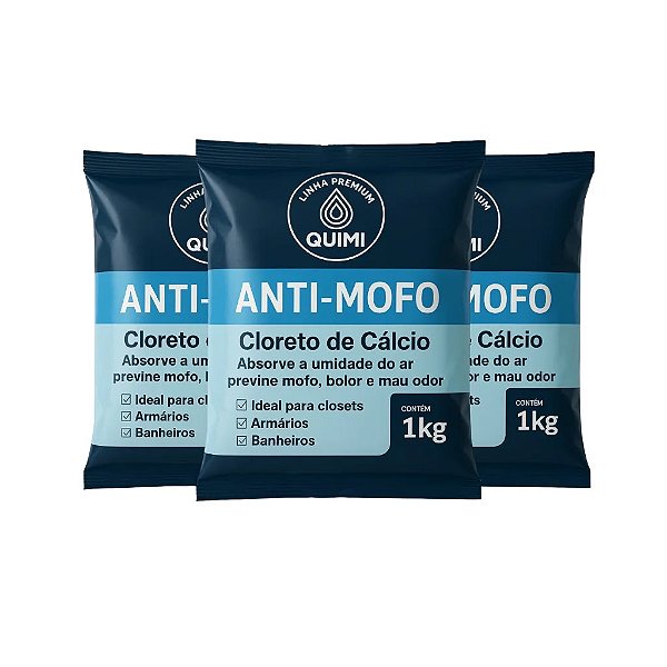 ANTI MOFO CLORETO DE CÁLCIO - BRANCO EM ESFERAS - DESUMIDIFICADOR - SUGA HUMIDADE DO AR