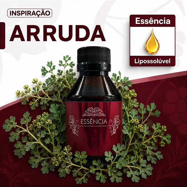 ARRUDA 100ML ESSÊNCIA LIPOSOLÚVEL - PREMIUM E CONCENTRADA PARA VELAS, SABONETES E COSMÉTICOS ARTESANAIS