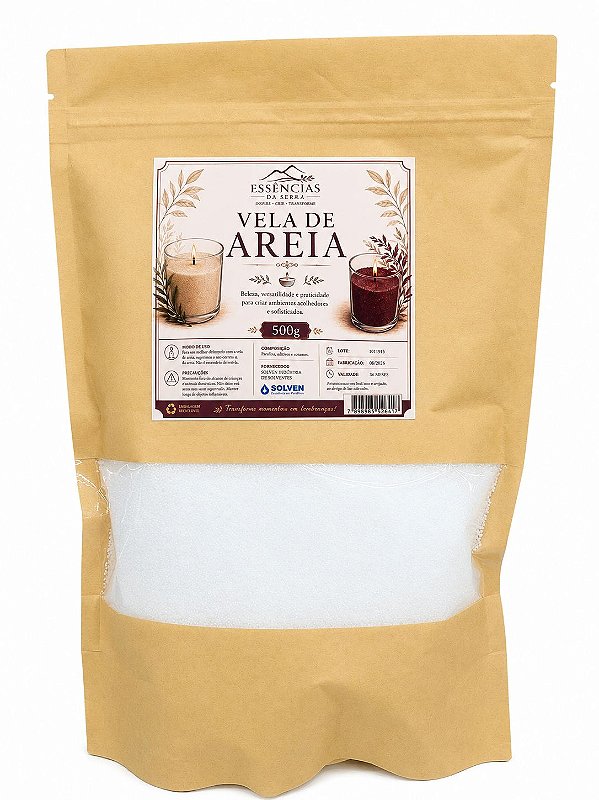 VELA DE AREIA 500G- CERA GRANULADA PARA VELAS ARTESANAIS