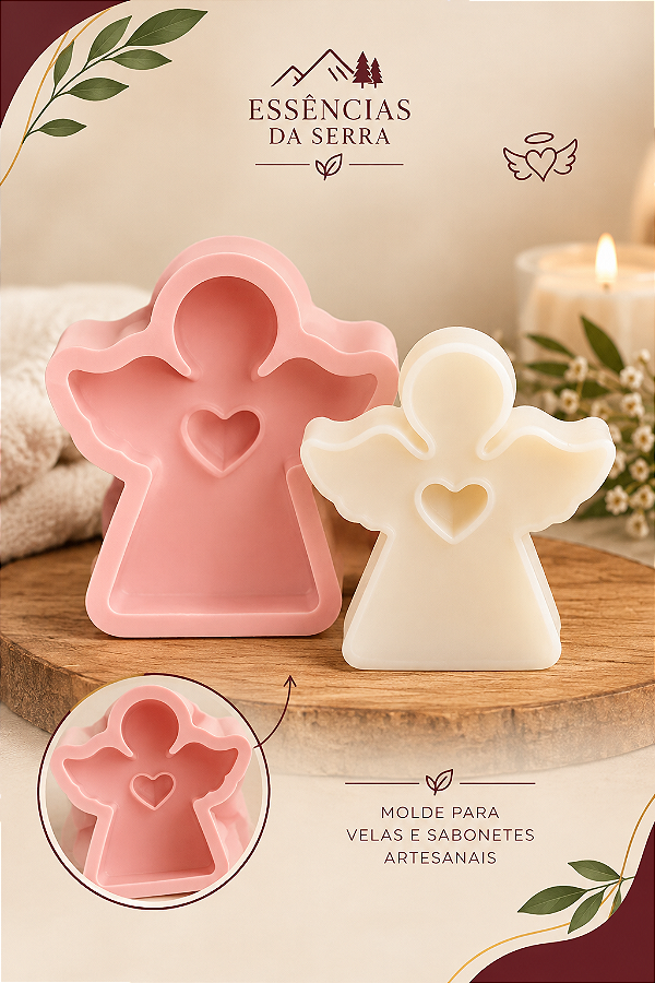 MOLDE ANJO DE NATAL CM ESSÊNCIAS DA SERRA