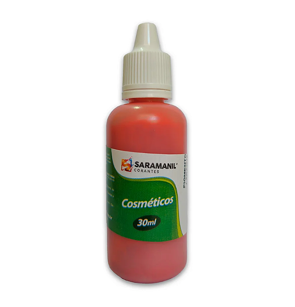 PIGMENTO LÍQUIDO LARANJA P/ SABONETES E COSMÉTICOS 30ML - SARAMANIL