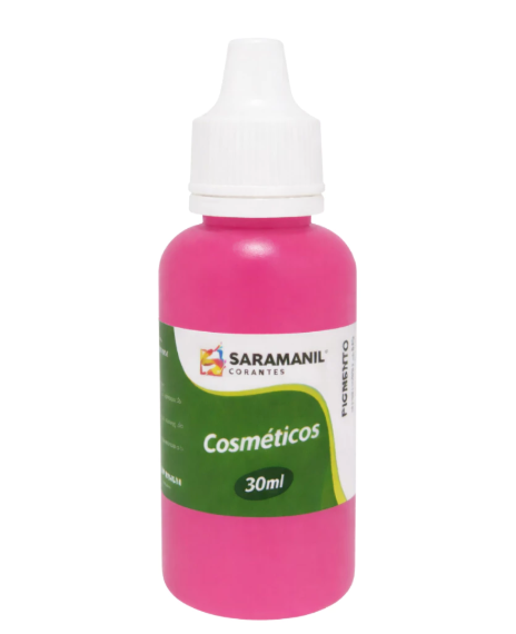 PIGMENTO LÍQUIDO ROSA P/ SABONETES E COSMÉTICOS 30ML - SARAMANIL