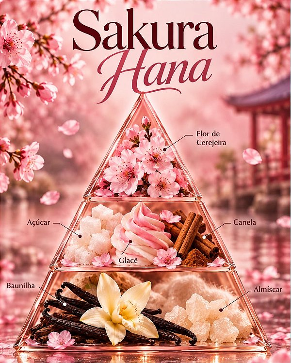 SAKURA HANA 100ML ESSÊNCIA LIPOSOLÚVEL - PREMIUM E CONCENTRADA PARA VELAS, SABONETES E COSMÉTICOS ARTESANAIS