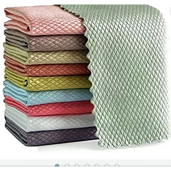 TOALHA  MÁGICA ESCAMA DE PEIXE 80X60 POLIESTER E NYLON KIT 02 UN