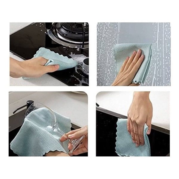 TOALHA MÁGICA ESCAMA DE PEIXE 30x40 KIT 03UN