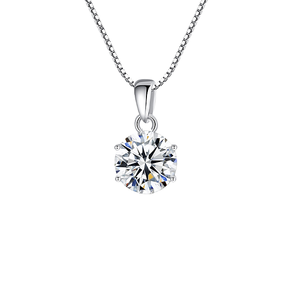 Colar Dianne Luz em Prata 925 com Zircônia 8mm
