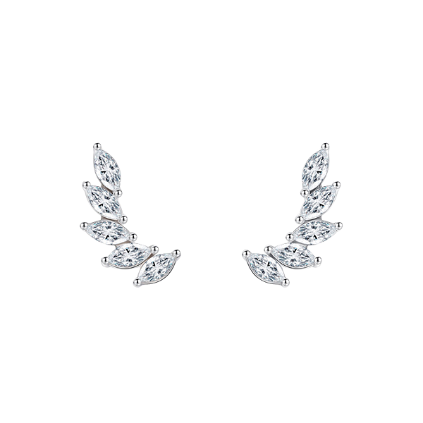 Brinco Dianne Luz Ear Cuff em Prata 925 Cravejado com Zircônias