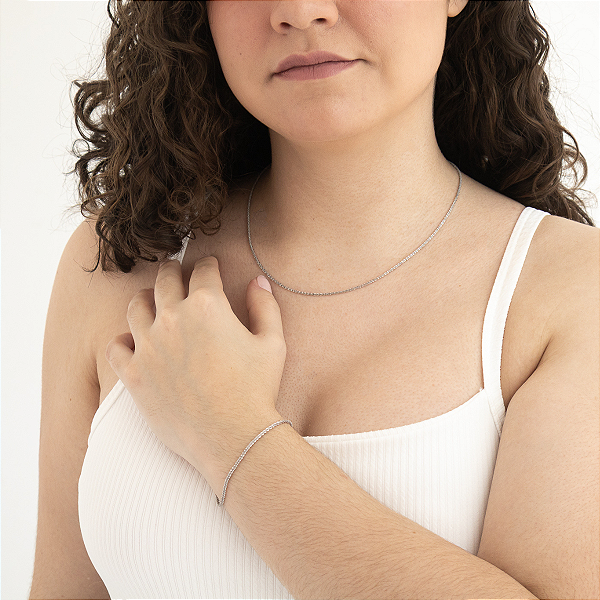 Conjunto Dianne Europe Sihine em Prata 925