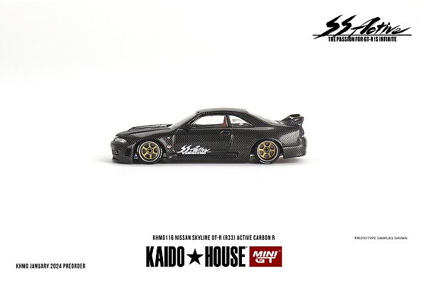 Nissan Skyline GT-T (R33) Active Carbon R V1 - Kaido House - MiniGT - //116