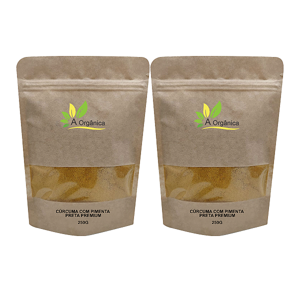 Kit 2 Cúrcuma Com Pimenta Preta em Pó Premium 250g