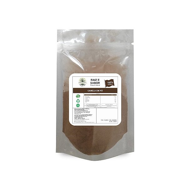Canela Em Pó 50g Raiz e Sabor Temperos Naturais