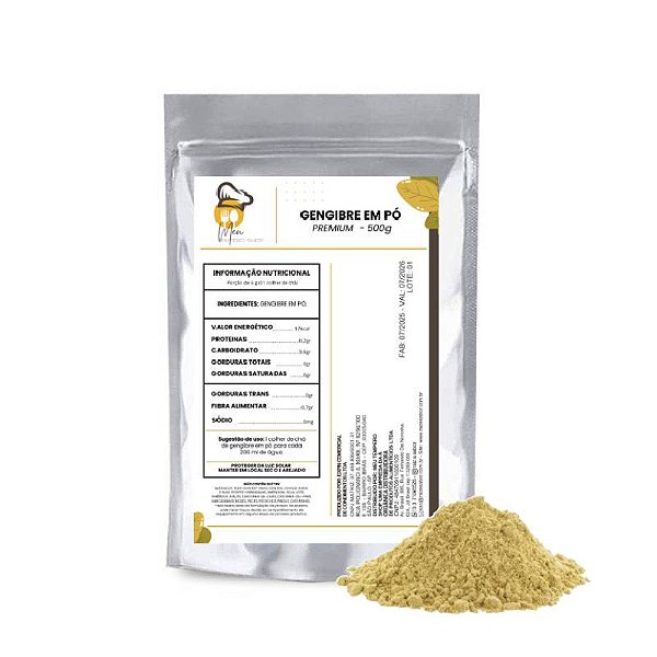 Gengibre em Pó 500g | Especiaria Natural para Culinária