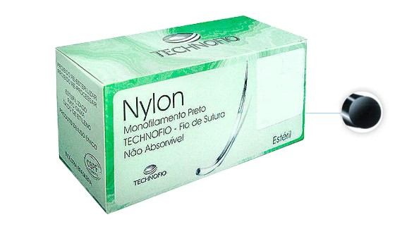 FIO SUTURA NY 0 45CM 3/8 20MM TECHNOFIO CX 24UN