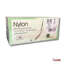 FIO SUTURA NY 2-0 45CM 3/8 20MM TECHNOFIO CX 24UN