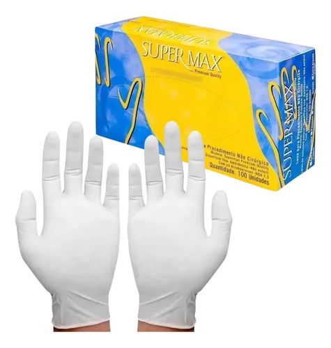 LUVA P/ PROCED COM PO SUPERMAX TAM G - CX 100 UN