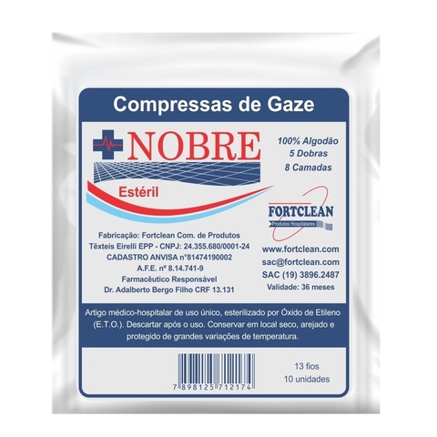 GAZE 9 FIOS NÃO ESTÉRIL NOBRE SLIM  PCT 180G