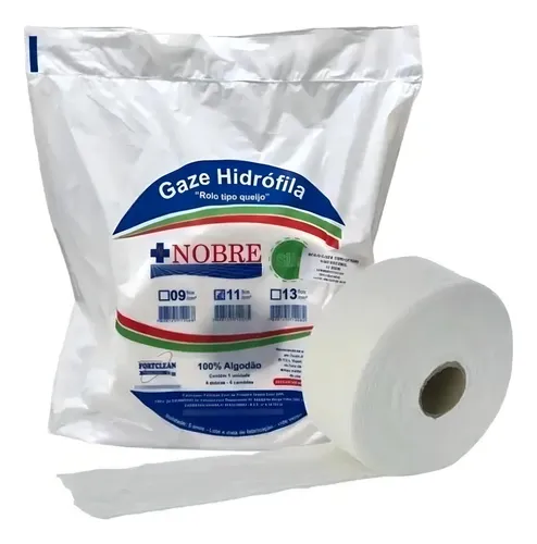 GAZE ROLO TIPO QUEIJO 11 FIOS NÃO ESTÉRIL NOBRE SLIM UN 520G