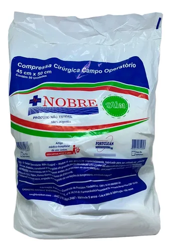 CAMPO OPERATÓRIO NÃO ESTÉRIL 45 X 50CM C/ FIO RADIOPACO CLEAN GOLD PCT 50 UN