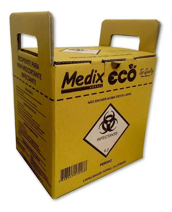COLETOR MAT. PERFUROCORTANTE 3L MEDIX UN