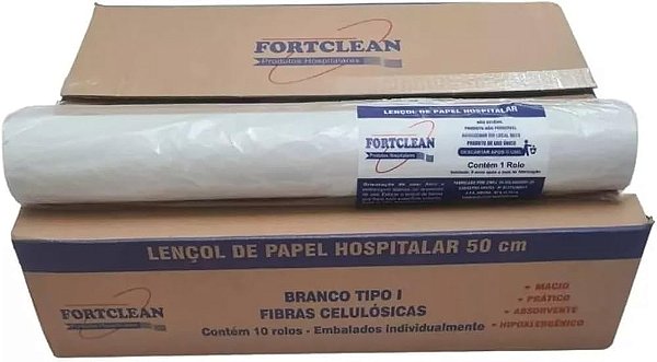 LENÇOL HOSPITALAR 50CM FORTCLEAN UN