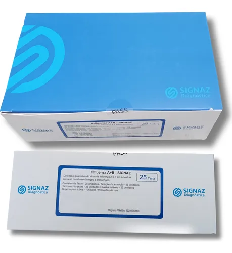 TESTE RÁPIDO INFLUENZA A+B SIGNAZ CX 25 UN