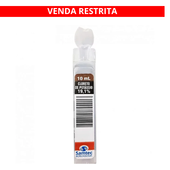 CLORETO DE POTASSIO 19,1% 10ML SAMTEC CX 200 UN