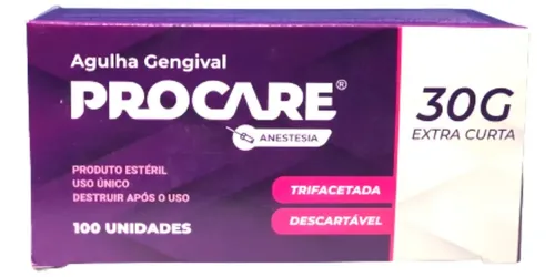 AGULHA GENGIVAL 30G EXTRACURTA PROCARE CX 100 UN