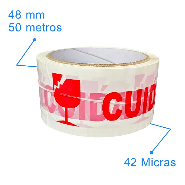 Fita Adesiva Cuidado Frágil 48mm x 50m
