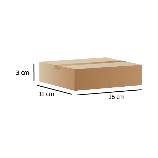Caixa de Papelão 01 Sedex (16x11x3) Lisa