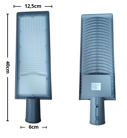 Luminária Led Pública Poste Rua Smd 100w Prova Dágua Bivolt Branco Frio 6500k