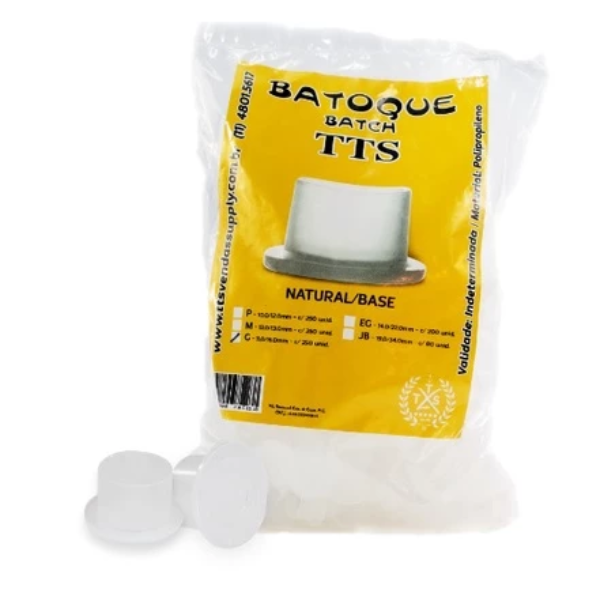 Batoque Transparente T.T.S com Base - Pacote