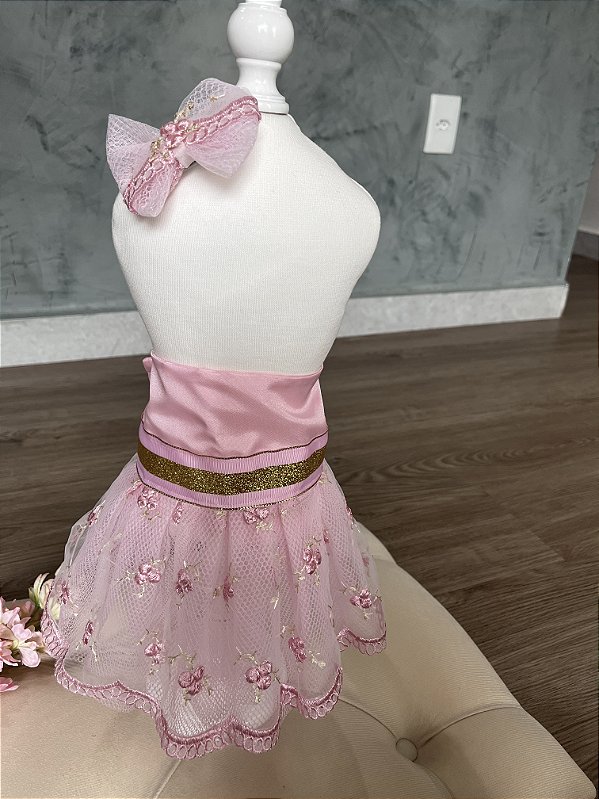 Saia e Laço Para Pets Coleção Flower