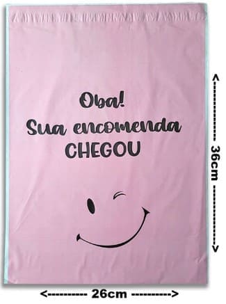 Envelope Plástico Rosa 26x36 cm
