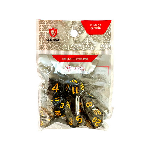 Central Dice - RPG: Glitter Fumaca e Dourado