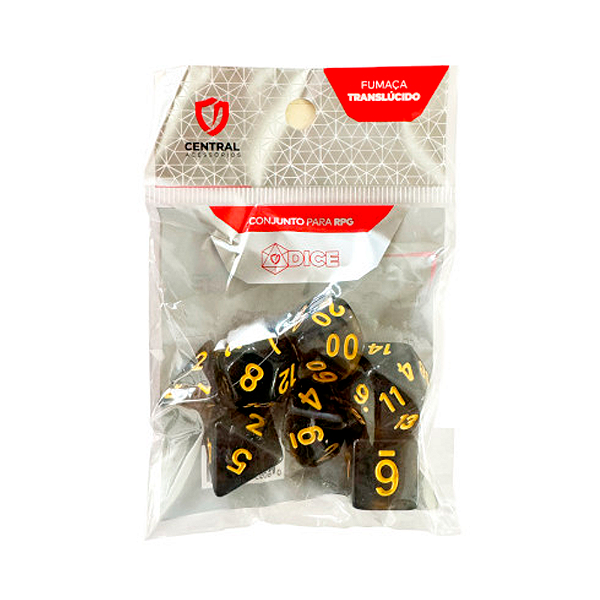 Central Dice - RPG: Translucido Fumaca e Dourado
