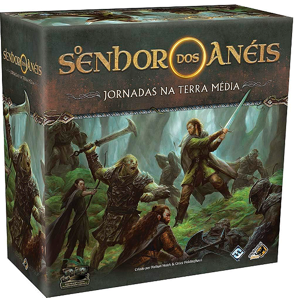 O Senhor dos Anéis: Jornadas na Terra Média, Jogo de Tabuleiro Cooperativo, 1-5 jogadores, 120min de partida