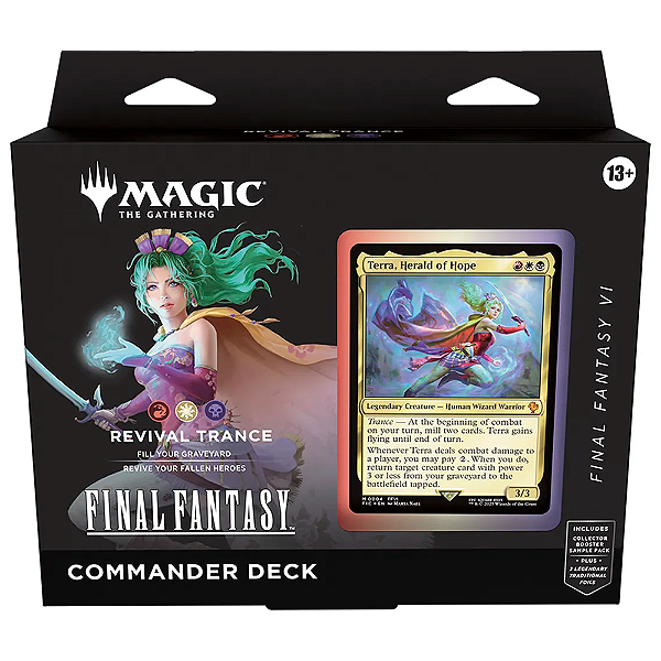 Magic: The Gathering - Deck de Commander - Final Fantasy - Revival Trance - (RWB)