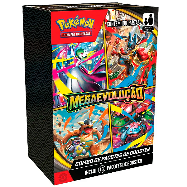 POKEMON - COMBO BOOSTER MEGAEVOLUÇÃO C/ 18 BOOSTER