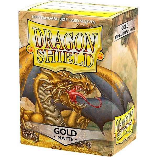 DRAGONSHIELD GOLD MATTE 100 STANDARD SLEEVES