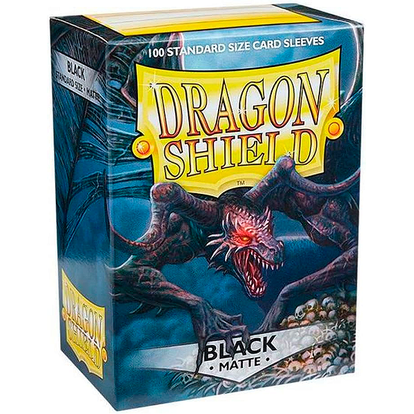 DRAGONSHIELD BLACK MATTE 100 STANDARD SLEEVES