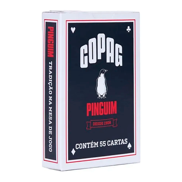 BARALHO PINGUIM BRIDGE SIZE NAIPE CONVENCIONAL - PRETO