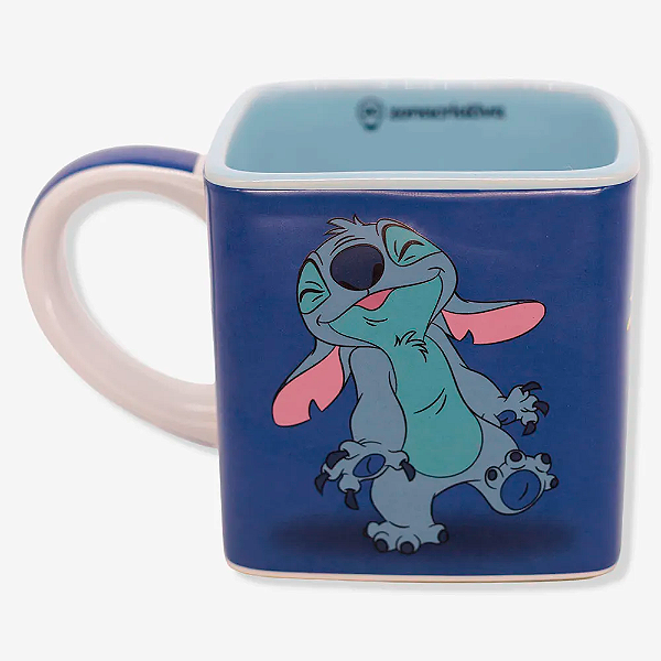CANECA CUBO 300ML STITCH VOODO E ANGEL