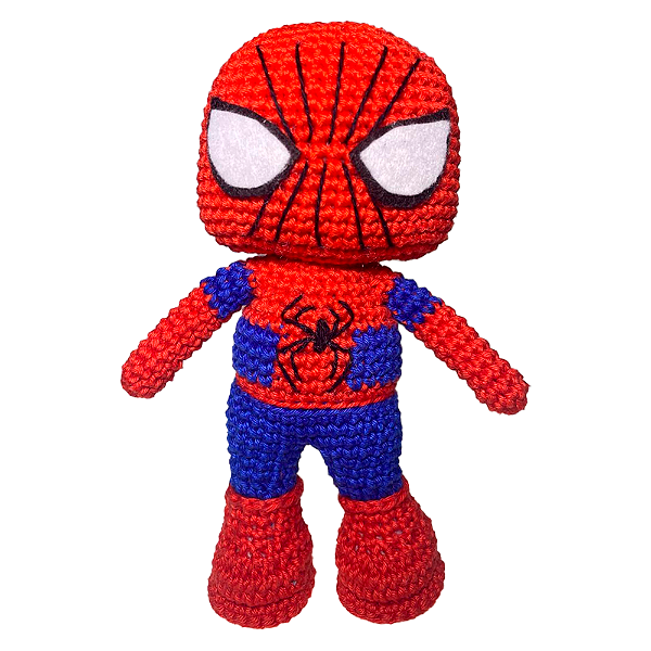 BONECO HOMEM ARANHA FEITO EM CROCHÊ