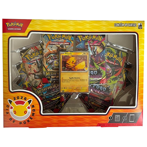 BOX DIA POKÉMON 2026 - 30 ANOS - PIKACHU
