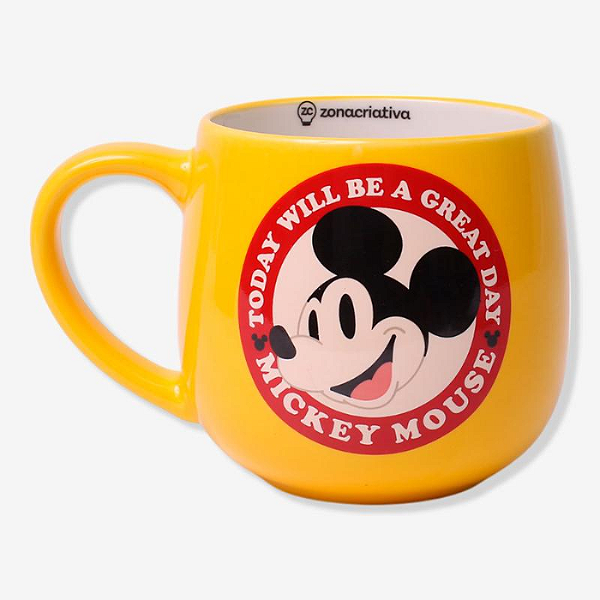 CANECA MAGGIE MICKEY 400ML  AMARELO  - OFICIAL DISNEY