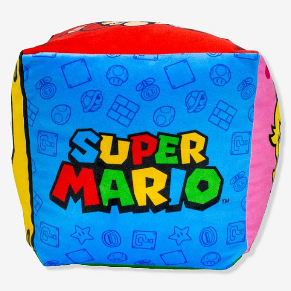 ALMOFADA  SUPER MARIO  FORMATO CUBO FIBRA VELUDO - OFICIAL NINTENDO