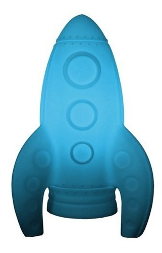 Luminária Foguete Azul Abajur De Mesa Quarto Space Rocket Usare