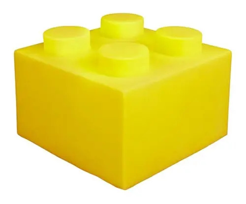 Luminaria Bloco Amarelo com lampada