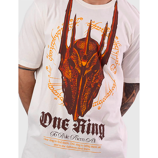 CAMISETA PITICAS SENHOR DOS ANEIS OFF WHITE