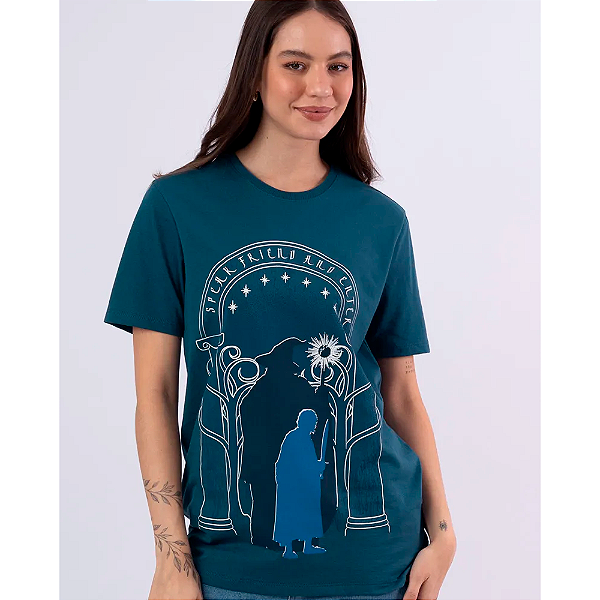 CAMISETA PITICAS SENHOR DOS ANEIS OFICIAL AZUL